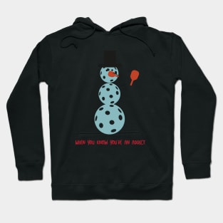 Funny Pickleball Snowman Hoodie